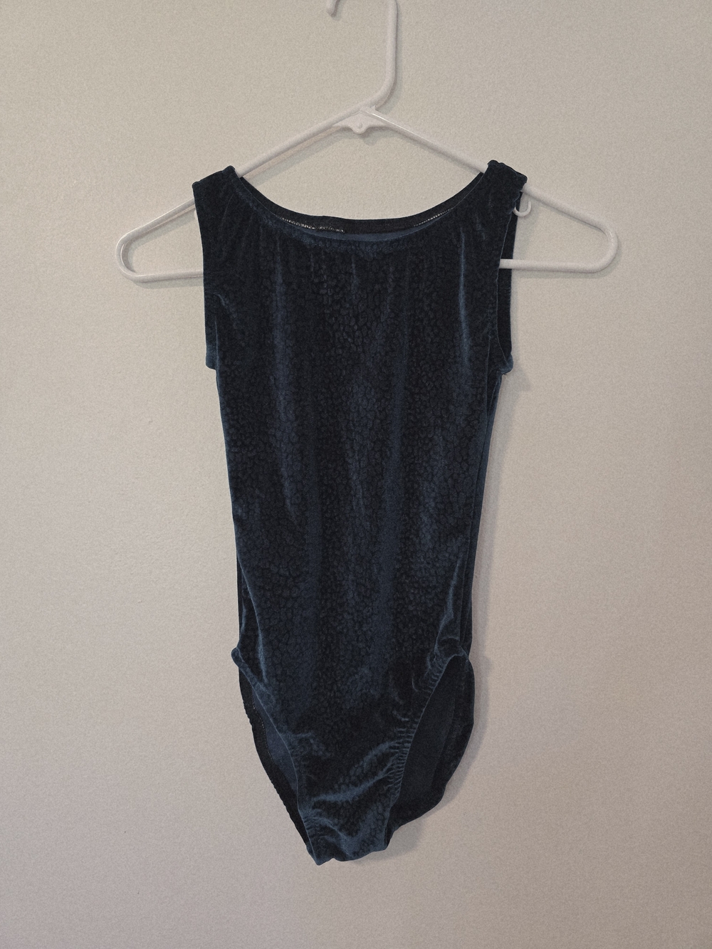 GK Dark Green Velvet Animal Print Leotard Gymnastics or Dance Adult Small